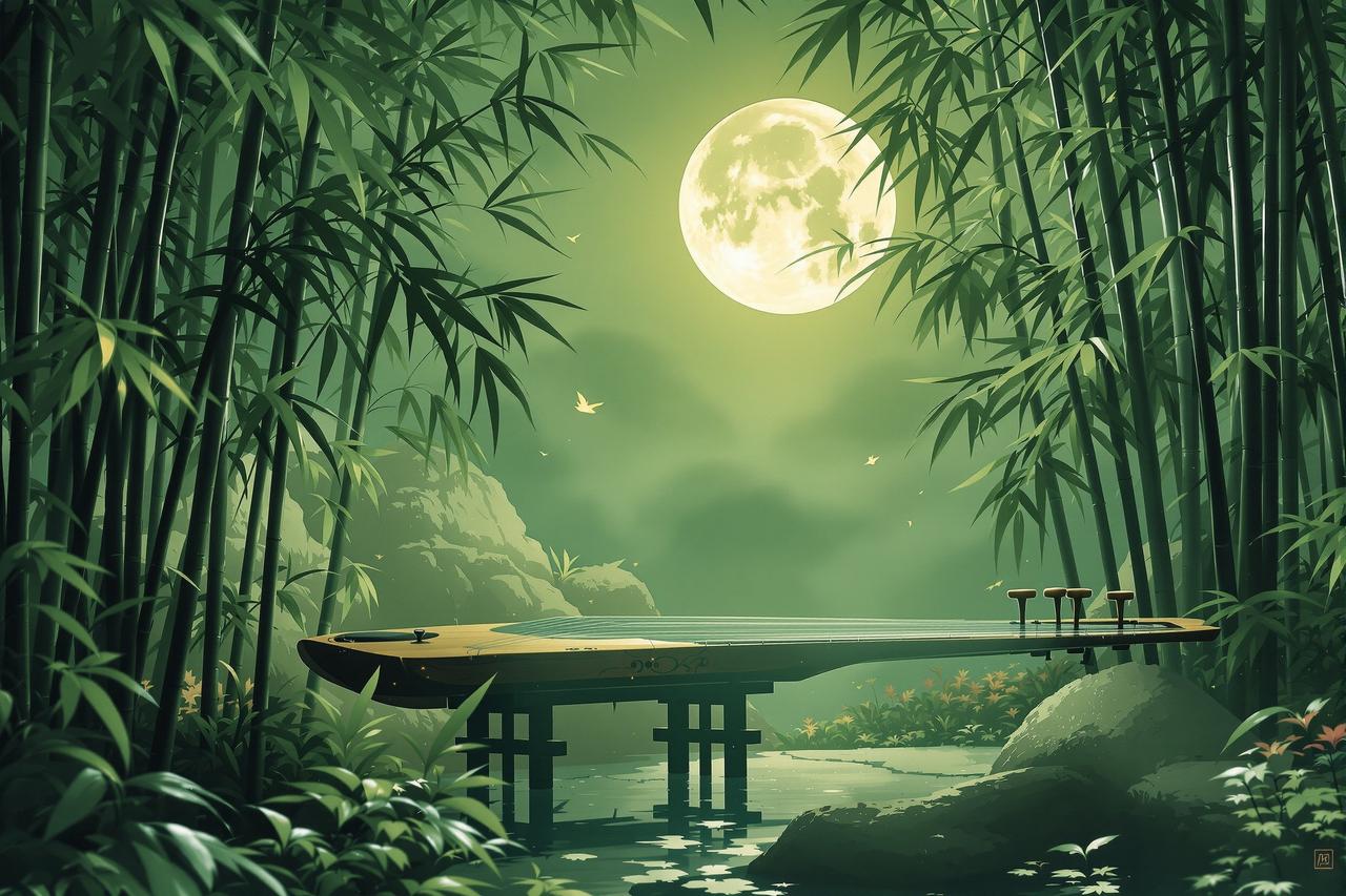 月下听琴声